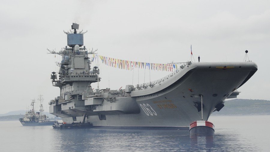 Russia’s largest floating dock sinks, its tower crane makes hole in nation’s sole aircraft carrier