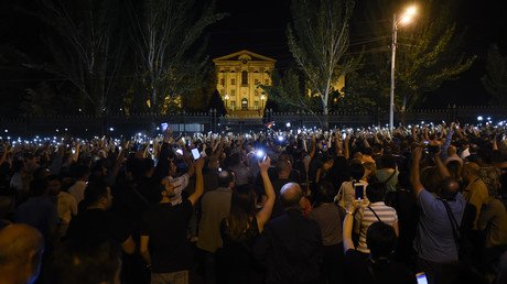 Massive protest blocks Armenian parliament as new PM accuses opposition of ‘counter-revolution’