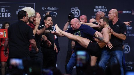 Three members of Khabib team arrested after mass brawl mars UFC 229 win over McGregor – reports 