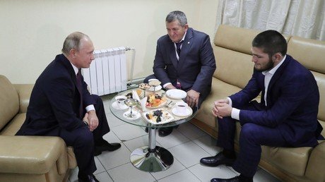 Khabib meets Putin: Russian president congratulates UFC champ on ‘worthy’ victory 