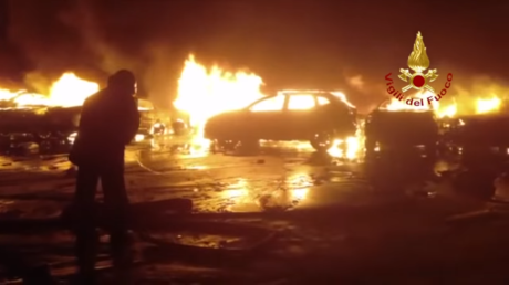Pile of luxury: Hundreds of Maserati vehicles destroyed in blaze in Italy (VIDEOS)