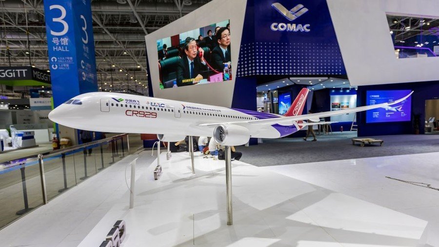 Russia & China show off life-size model of jetliner that will take on Boeing and Airbus