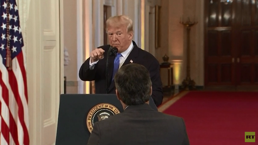'You are a rude, terrible person!' Trump and CNN's Acosta get into shouting match