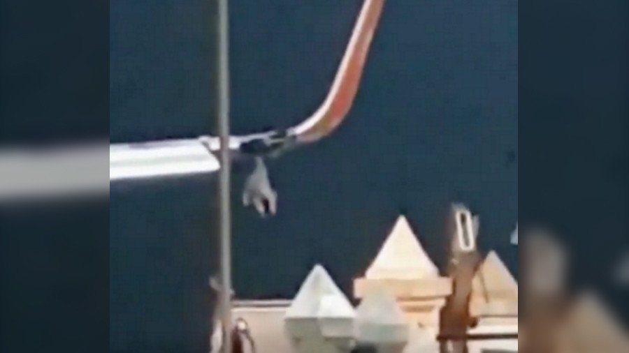 Lion Air plane smashes into lamp post just before takeoff with 145 passengers on board (VIDEO) 