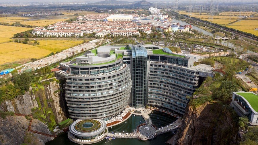 Shanghai ‘earthscraper’: World’s 1st underground hotel opens in China inside abandoned quarry