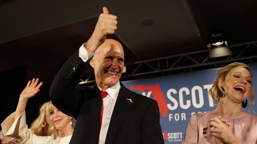 Florida margin: Former governor Scott beats Democrat Nelson by 0.12 percent in Senate race