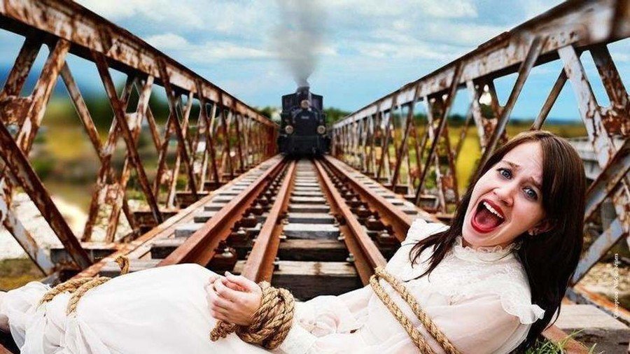 Poster of tied woman to be killed by speeding train doesn’t promote violence – French court