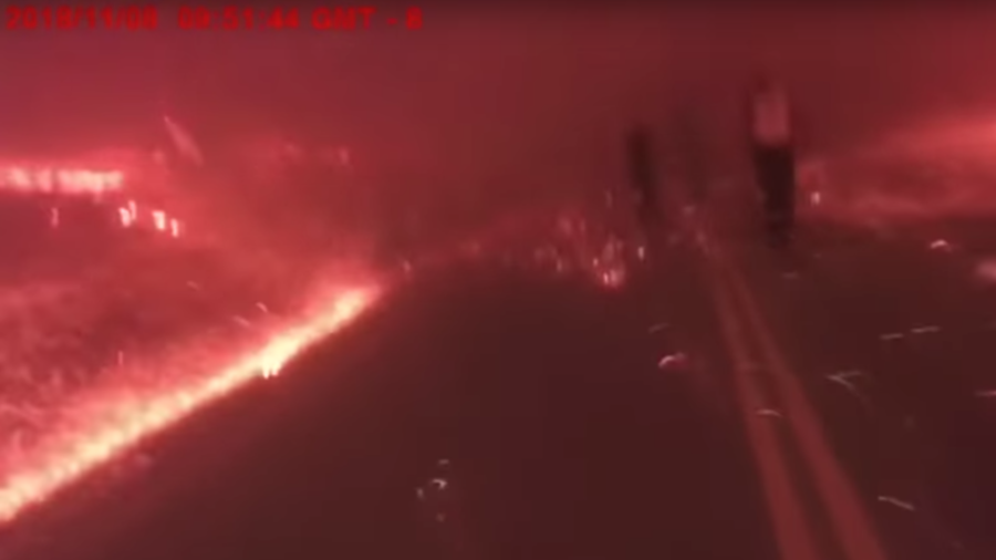 Paradise lost: Terrifying bodycam VIDEO shows desperate escape from deadly Camp Fire