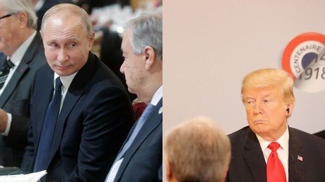 Putin says he DID talk with Trump despite last-minute Elysee seating change