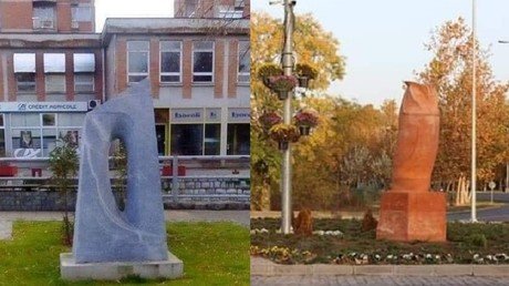 A ‘hole’ for your ‘owl’: Two Serbian cities mock each other over sexed-up statues 