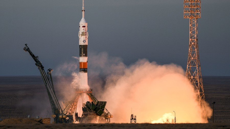 Soyuz rocket blasts ISS crew into space in 1st manned flight since dramatic launch failure