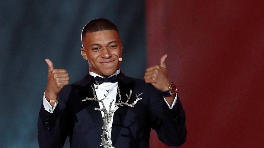 Kylian Mbappe wins Trophee Kopa for best young player at Ballon d'Or ceremony 