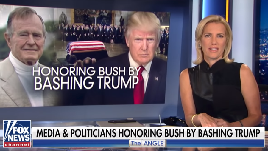 Fox News’ host takes aim at MSM using Bush death to bash Trump