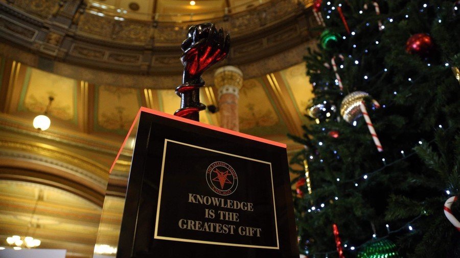 ‘Bringing Satan to Springfield!’ Satanic Christmas monument erected in Illinois statehouse