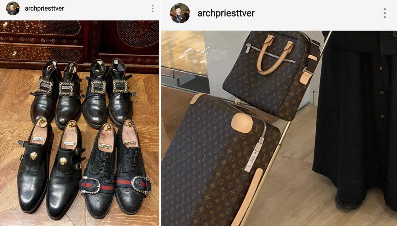 A Russian priest is in trouble for buying too much Gucci and LV