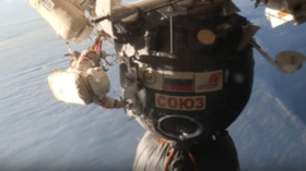 Russian cosmonauts perform space surgery to take samples from mysterious Soyuz hole (VIDEO)