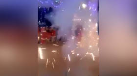 OMG! Panic & loud bangs as fireworks explode at children’s New Year party (VIDEO)