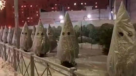 KKK Christmas: Racially charged ‘ghost’ Christmas trees invade St Petersburg