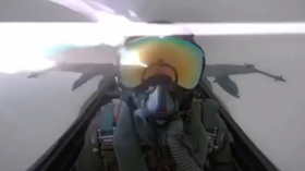Lightning hits F/A-18 fighter jet, leaves pilot shaken in rare cockpit VIDEO