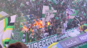 Heated derby! - Sporting fans accidentally set fire to own stand during Porto match (VIDEO)