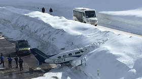 Courchevel: Plane skids upon landing, crashes into pile of snow (VIDEO)