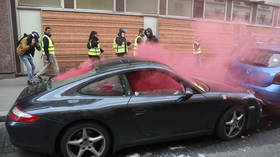 Porsches, Ferrari vandalized & set ablaze during chaotic Yellow Vest protest in Paris (VIDEOS)