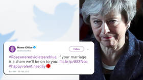 Poetic justice: Theresa May mocked for old Home Office Valentine’s Day tweet