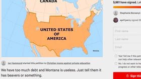 Thousands support petition to sell ‘useless’ state of Montana to Canada