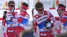 Russian ski star gets yellow card for attack on opponent after crossing finish line (VIDEO)