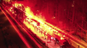 Watch fans charge up the Zenit squad with STUNNING fire show for Europa League clash with Fenerbahce