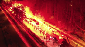 Light it up: Crazy scenes as Greek football fans celebrate first league title in 34 years (VIDEO)