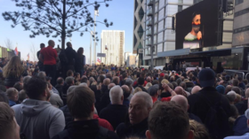 Thousands attend Tommy Robinson demonstration at BBC HQ