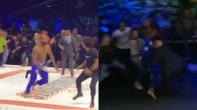 Jiu-jitsu event descends into CARNAGE after fighter attacks rival’s team, sends woman flying (VIDEO)