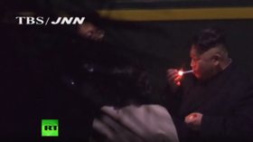 Supreme smoke break: Kim Jong-un stops for cigarette en route to Hanoi peace summit (VIDEO)
