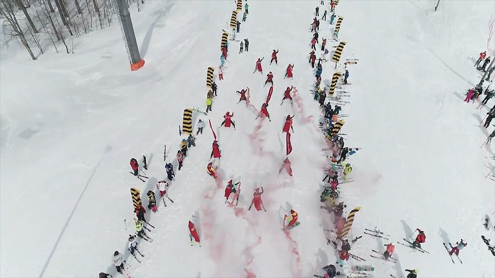 Costumed skiers and snowboarders hit the Sochi slopes for start of ...