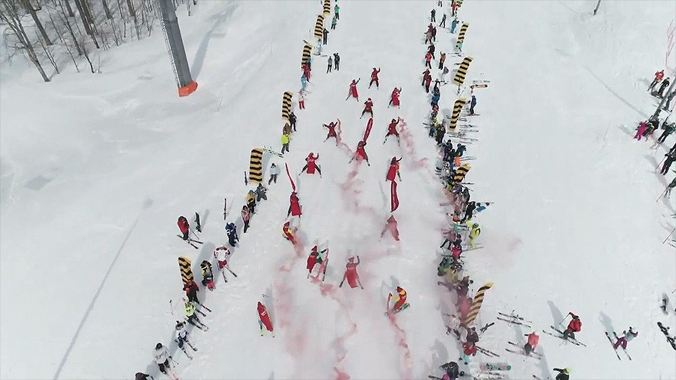 Costumed Skiers And Snowboarders Hit The Sochi Slopes For Start Of Boogelwoogel Festival Video 2212