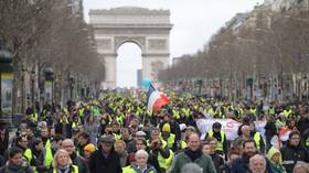 Tear gas v flowers: Yellow Vests march through Paris for 16th week in a row