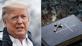 Donald Trump gets lampooned on Twitter for autographing Bibles