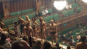 Semi-naked activists strip off in UK parliament as MPs try to debate Brexit (PHOTOS, VIDEO)