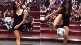 Brazilian freestyle queens show off incredible chest control – and one of them is so good she’s beaten Neymar (VIDEO)