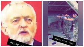 Corbyn in the crosshairs: British soldiers filmed firing at photo of Labour leader, army to probe