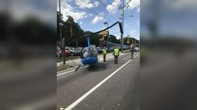 Horrifying moment of deadly Florida highway helicopter crash caught on camera (VIDEOS)