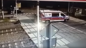 Shocking footage captures deadly collision between ambulance and train (GRAPHIC VIDEO)