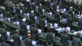 Iranian MPs hold Revolutionary Guard ‘flashmob’ in parliament, wearing uniforms and denouncing US
