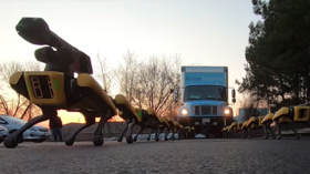 ‘Future nightmares’: Twitter users can’t handle VIDEO of truck-pulling robot dogs