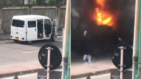 Van detonates near Colombo church as bomb squad reportedly tries to defuse it (VIDEOS)