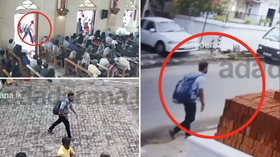 Chilling VIDEO shows suspected Sri Lanka church bomber moments before explosion