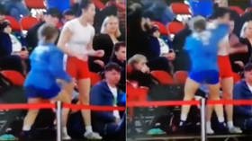 Sambo scrap: Female Russian athlete breaks rival’s nose in vicious post-bout brawl (VIDEO)