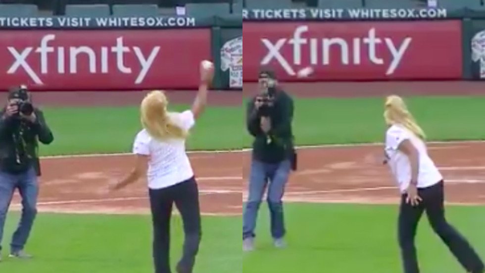 Pitch imperfect White Sox employee hits cameraman with hilariously