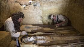 Well-preserved statues & coffins of Ancient Egypt ‘big wigs’ unearthed at 4,500 yo cemetery (VIDEO)